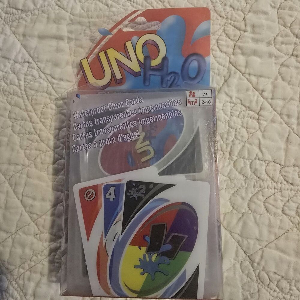 UNO H2O Waterproof Card Game | Family Fun Perfect for Kids & Adults NEW